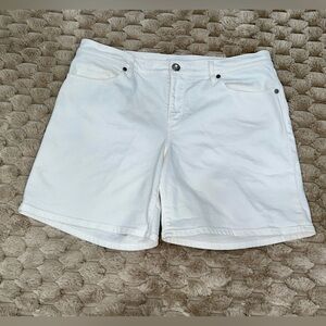 LOFT Classic White Denim Shorts